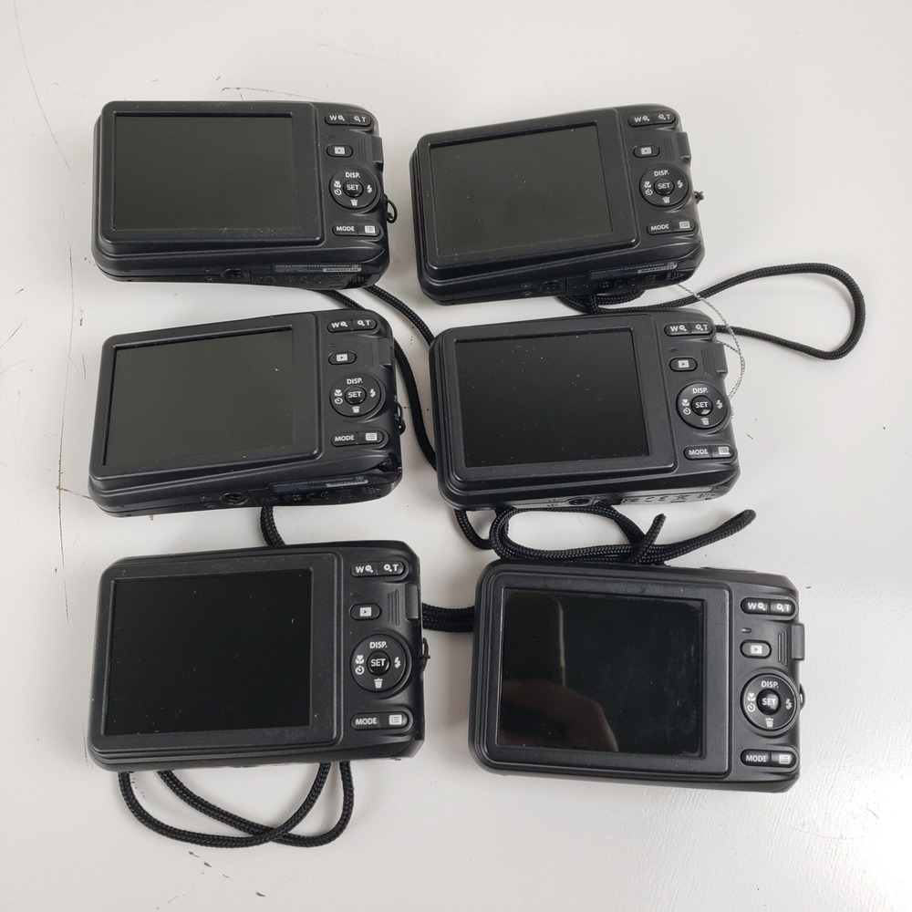 Lot of 6 Kodak PIXPRO FZ43 Digital Camera Black 16MP 4X Zoom For Parts Repair - Picture 2 of 3